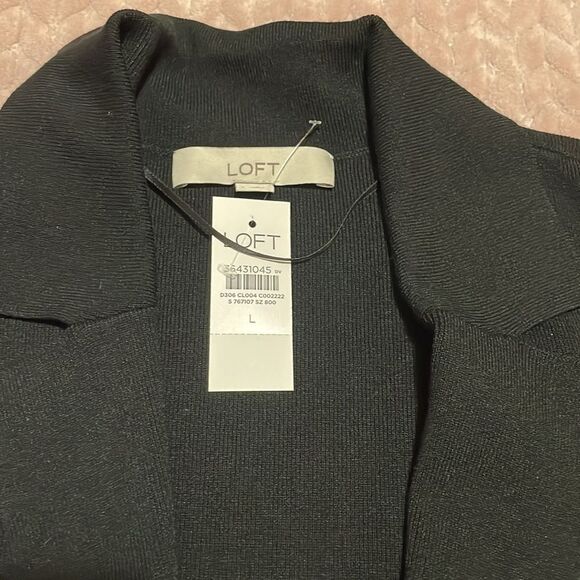 Loft Womens Black Cardigan with Waist tie - Picture 2 of 6